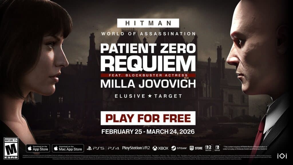 Milla Jovovich é o novo Alvo gratuito em HITMAN WoA