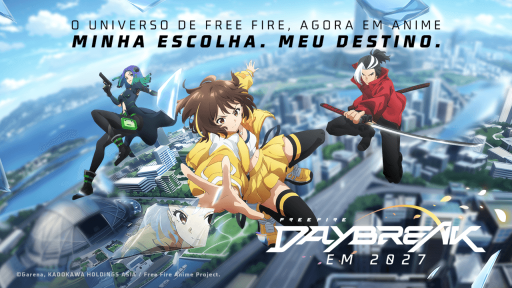 Anime de Free Fire ganha título oficial e estreia em 2027
